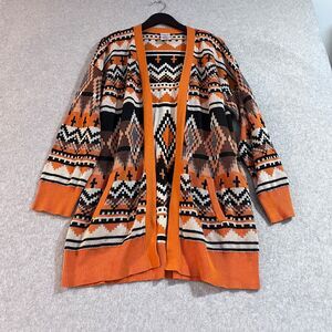 Serra Aldi Exclusive Aztec Geometric Southwestern Long Layering Cardigan XL